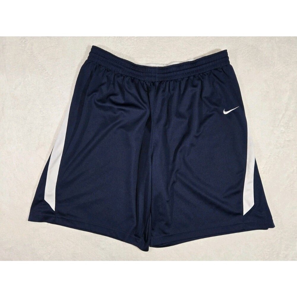 Mens Nike DriFit Basketball Shorts Blue White XL 36x9.5 No Pockets